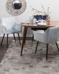 MAXISHOP Italia Collection Set de 2 scaune dining JASMIN Catifea Gri deschis