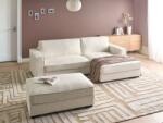 MAXISHOP Italia Collection Coltar RENDERS Boucle Alb-murdar cu otoman Stanga