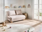 MAXISHOP Italia Collection Canapea extensibila cu 2 locuri ABISKO In sintetic Bej Canapea