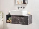 Maxishop Masca pentru lavoar de perete CASCAVEL 80 cm Negru marmura