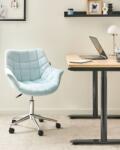 MAXISHOP Italia Collection Scaun de birou LABELLE Catifea Albastru deschis