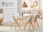 MAXISHOP Italia Collection Masa de dining extensibila MEDIO Alb 120 155 cm 80 cm