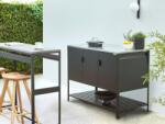 MAXISHOP Italia Collection Masa de bar pentru exterior MAENZA Negru 40 cm 120 cm Metal