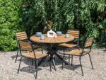 MAXISHOP Italia Collection Masa dining de exterior CISSONE 110 cm 110 cm Lemn de acacia Maro