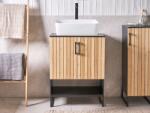 Maxishop Masca pentru lavoar MISCANTI Lemn de bambus 60 cm Maro deschis