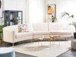 MAXISHOP Italia Collection Canapea semicirculara cu 4 locuri MOSS Catifea Bej deschis Canapea