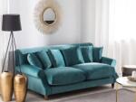MAXISHOP Italia Collection Canapea cu 2 locuri EIKE Catifea Albastru verzui Canapea