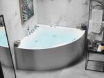 MAXISHOP Italia Collection Cada de colt cu hidromasaj ISLITA 187 x 133 cm Alb