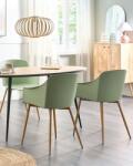 MAXISHOP Italia Collection Set de 2 scaune dining FONDA II Verde deschis