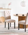MAXISHOP Italia Collection Set de 2 scaune dining SHIRLEY Bej deschis