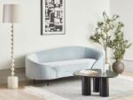 MAXISHOP Italia Collection Canapea cu 3 locuri SAVAR Catifea Albastru deschis Canapea