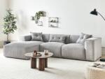 MAXISHOP Italia Collection Coltar cu 3 locuri DOLVA Velur Gri deschis Dreapta