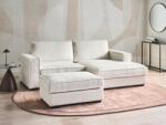 MAXISHOP Italia Collection Coltar KOLDING Boucle Bej deschis cu otoman Stanga