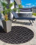 MAXISHOP Italia Collection Covor de exterior AJMER Negru o 160 cm Covor