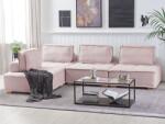 MAXISHOP Italia Collection Coltar modular cu 4 locuri TIBRO Roz Dreapta