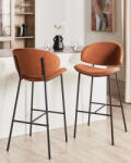 MAXISHOP Italia Collection Set de 2 scaune de bar KIANA Portocaliu