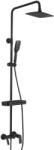 Lemark Coloana de dus cu baterie Lemark Tropic LM7002BL-EU, negru, cu baterie, cap de dus tip tropic si pipa pivotanta