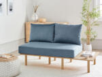 MAXISHOP Italia Collection Canapea cu 2 locuri SALO Albastru cu mese Canapea