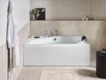 MAXISHOP Italia Collection Cada de colt LED cu hidromasaj CAURA Dreapta 175 x 80 cm Alb