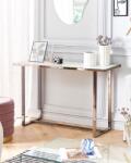 MAXISHOP Italia Collection Masa consola PLANO Sticla securizata Alb marmura