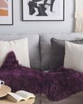 MAXISHOP Italia Collection Covor din blana de oaie ULURU Violet 65 x 110 cm Covor
