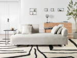 MAXISHOP Italia Collection Canapea cu 3 locuri SOKNA Bej deschis cu mese Canapea