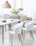 MAXISHOP Italia Collection Set de 2 scaune dining BLAYKEE Alb