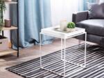 MAXISHOP Italia Collection Masa laterala SAXON Metal Alb Masa de cafea