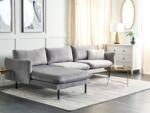 MAXISHOP Italia Collection Coltar cu 4 locuri VINTERBRO Catifea Gri Dreapta