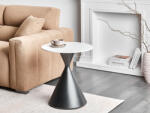 MAXISHOP Italia Collection Masa laterala HAIWEE Ceramica Negru Alb Masa de cafea