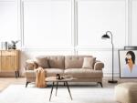 MAXISHOP Italia Collection Canapea cu 3 locuri SKIVE Maro deschis Canapea
