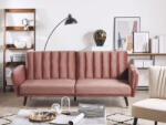 MAXISHOP Italia Collection Canapea extensibila cu 3 locuri VIMMERBY Catifea Roz Canapea