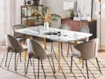 MAXISHOP Italia Collection Masa de dining extensibila MOSBY Marmura Auriu 160 200 cm 90 cm