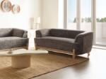 MAXISHOP Italia Collection Canapea cu 2 locuri ALNOR Chenille Maro Canapea