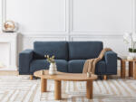 MAXISHOP Italia Collection Canapea cu 3 locuri NIVALA Albastru inchis Canapea