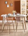 MAXISHOP Italia Collection Set de 4 scaune dining TAKILMA Transparent