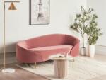 MAXISHOP Italia Collection Canapea cu 3 locuri SAVAR Catifea Roz Canapea