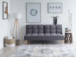 MAXISHOP Italia Collection Canapea extensibila cu 3 locuri SILJAN Gri inchis Canapea