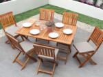 MAXISHOP Italia Collection Masa dining de exterior CENTO 140 cm 75 cm Lemn de acacia Maro