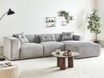 MAXISHOP Italia Collection Coltar cu 3 locuri DOLVA Velur Gri deschis Stanga
