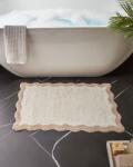 MAXISHOP Italia Collection Covoras de baie NANGAL Maro Bej 60 x 90 cm Bumbac Covor baie