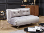 MAXISHOP Italia Collection Canapea extensibila cu 2 locuri VESTFOLD Catifea Gri Canapea