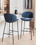 MAXISHOP Italia Collection Set de 2 scaune de bar KIANA Bleumarin