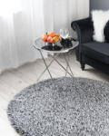MAXISHOP Italia Collection Covor shaggy CIDE Negru Alb o 140 cm Covor