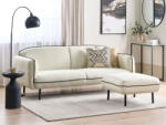MAXISHOP Italia Collection Canapea cu 3 locuri TONSBERG Bej deschis cu otoman Canapea