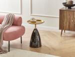 MAXISHOP Italia Collection Masa laterala STORM Metal Marmura Auriu Masa de cafea