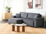 MAXISHOP Italia Collection Coltar extensibil cu 3 locuri KARILA Gri inchis cu depozitare Dreapta
