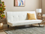MAXISHOP Italia Collection Canapea extensibila cu 3 locuri HASLE Boucle Alb Canapea