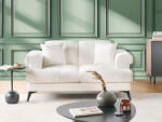 MAXISHOP Italia Collection Canapea cu 2 locuri SKIVE Boucle Alb Canapea