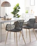 MAXISHOP Italia Collection Set de 2 scaune dining NASHUA Negru